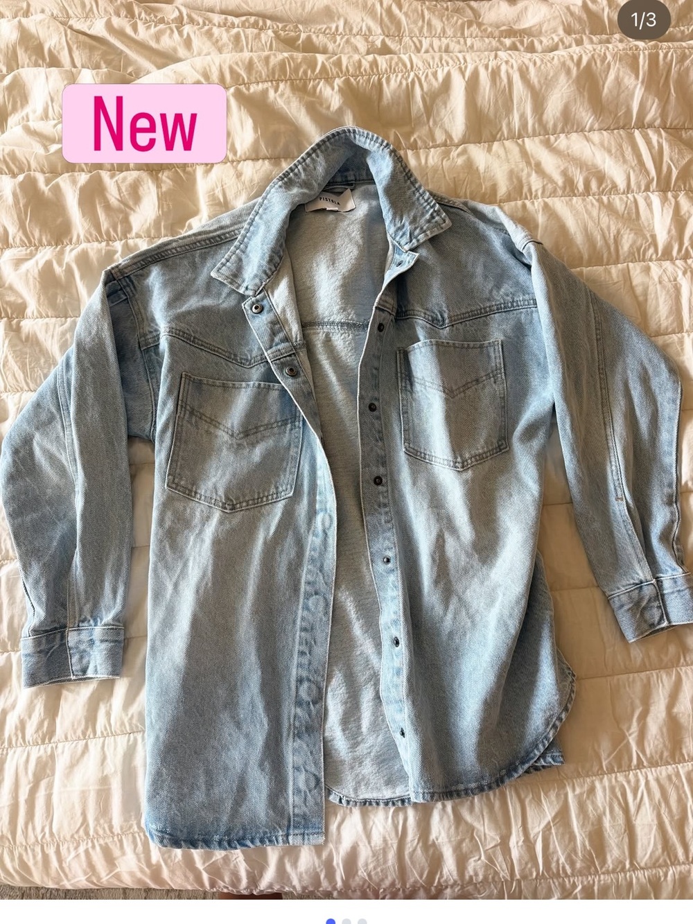 pistola Light Blue Denim Button Jacket